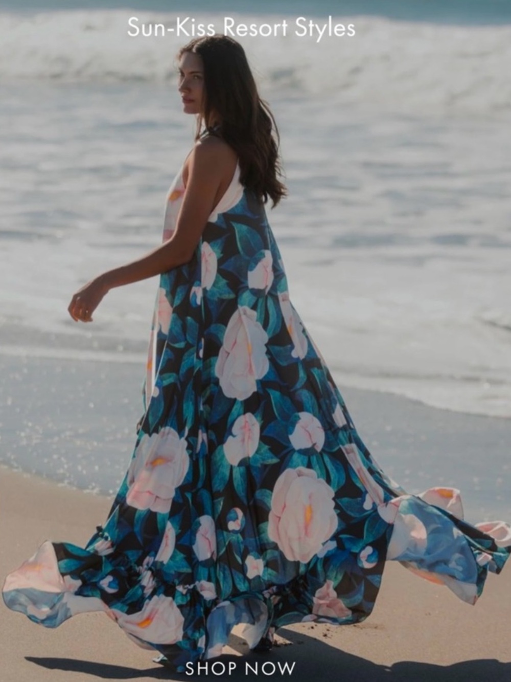 MAC DUGGAL
High Neck Floral Babydoll Long Dress - Picture 4 of 16